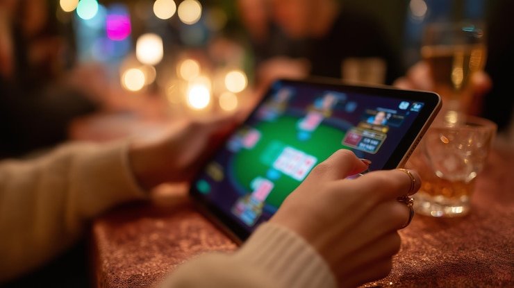 Konsentrasi pengguna menikmati platform sports dan casino digital melalui berbagai perangkat